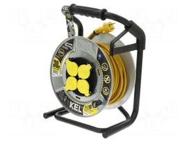 Extension lead | H07RN-F | 3G1.5mm2 | 30m | rubber | yellow | HEAVY | 16A