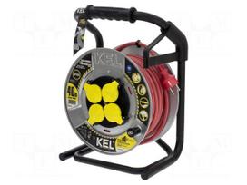 Extension lead | H05RR-F | 3G1.5mm2 | 40m | rubber | red | Sockets no: 4