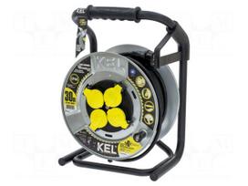 Extension lead | H05RR-F | 3G2.5mm2 | 30m | rubber | black | HEAVY | 16A