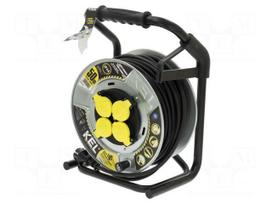 Extension lead | H05RR-F | 3G2.5mm2 | 50m | rubber | black | HEAVY | 16A