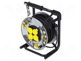 Extension lead | H07RN-F | 3G1.5mm2 | 40m | rubber | black | HEAVY | 16A