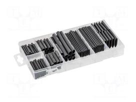 Set of heat shrink sleeves | black | 127pcs.