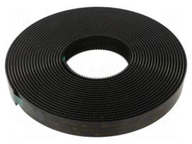 Tape: hook and loop | W: 25mm | L: 10m | Thk: 3.51mm | acrylic | black