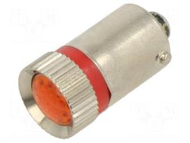 LED lamp | BA9S,T10 | red | 24VDC | plastic | -20÷60°C
