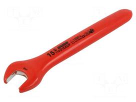 Wrench: flat | insulated,single sided | 15mm | L: 150mm | 110/2VDEDP