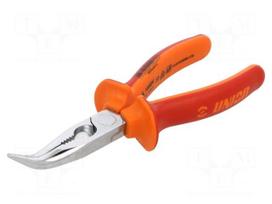 Pliers | side,cutting,curved,half-rounded nose | 170mm
