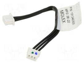 Cable | female-female | PIN: 3 | 0.05m | 1A | 125V | tinned | 28AWG | 3x28AWG