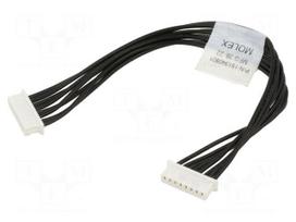 Cable | female-female | PIN: 8 | 0.1m | 1A | 125V | tinned | 28AWG | 8x28AWG