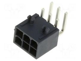 Connector: wire-board | socket | male | PIN: 6 | Mini-Fit Jr | 9A | THT