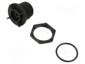 Connector: circular | socket | male | PIN: 6 | 125V | w/o contacts | IP68