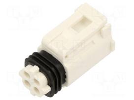 Connector: wire-wire | socket | female | PIN: 4 | crimped | natural | 4mm