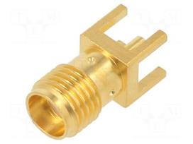 Connector: SMA | socket | female | straight | on PCBs | soldering,THT