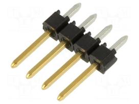 Connector: pin strips | male | PIN: 4 | soldering,THT | Contacts: brass