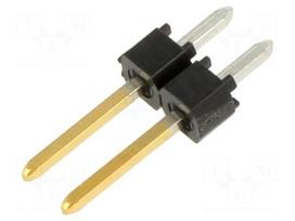 Connector: pin strips | pin header | male | PIN: 2 | soldering,THT