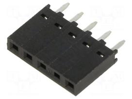 Connector: pin strips | socket | female | PIN: 5 | soldering,THT | 3A
