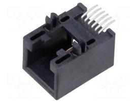 Connector: RJ12 | socket | PIN: 6 | angled 90° | for cable | SMT | 6p6c