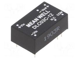 Converter: DC/DC | 3W | Uin: 36÷75VDC | Uout: 12VDC | Uout2: -12VDC | THT