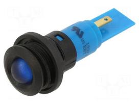 Indicator: LED | prominent | blue | 24VDC | 24VAC | Ø16mm | IP67 | plastic
