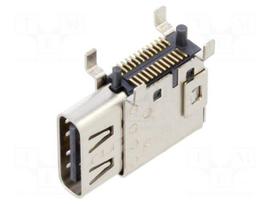 Connector: USB C | socket | SMT | PIN: 24 | side,angled 90° | USB 3.2 | 5A