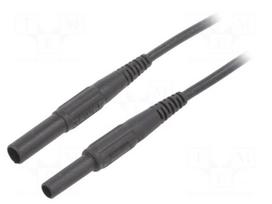 Test lead: single | 19A | banana socket 4mm,banana plug 4mm | black