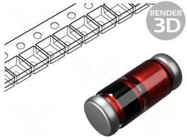 Diode: Zener | 0.5W | 3.9V | SMD | MiniMELF glass | reel,tape