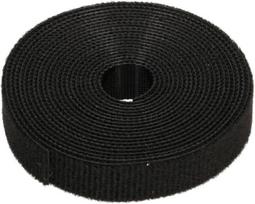 Velcro lente 12.5mm melna (3m)