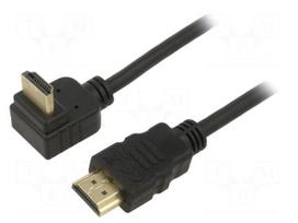 Cable | HDMI plug,HDMI plug 270° up/down | PVC | 1m | black | 30AWG
