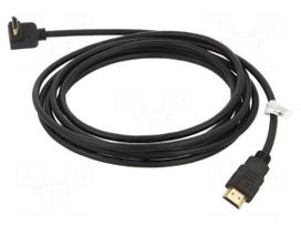 Cable | HDMI plug,HDMI plug 270° up/down | PVC | 1.5m | black | 30AWG