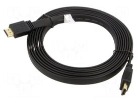 Cable | HDMI plug,both sides | PVC | 3m | black | Core: CCS