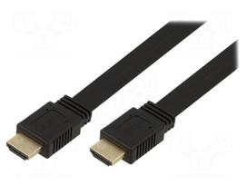 Cable | HDMI plug,both sides | PVC | 5m | black | Core: CCS