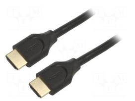 Cable | HDMI plug,both sides | PVC | 1.5m | black | 30AWG | Core: CCS