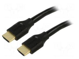 Cable | HDMI plug,both sides | PVC | 5m | black | 30AWG | Core: CCS