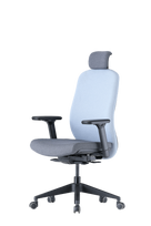 Up Up Athene ergonomic office chair Black, Grey + Blue fabric