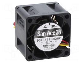 Fan: DC | axial | 12VDC | 36x36x28mm | 41.4m3/h | 66dBA | ball | 24000rpm