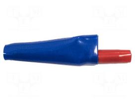 Crocodile clip | 10A | blue | Grip capac: max.7.9mm | Socket size: 4mm