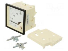 Voltmeter | on panel | VAC: 0÷400V | Class: 1.5 | True RMS | 40÷72Hz
