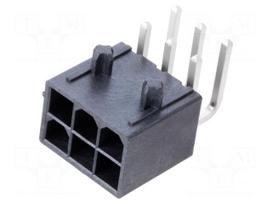 Connector: wire-board | socket | male | PIN: 6 | Mini-Fit Jr | straight