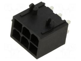 Connector: wire-board | socket | male | PIN: 6 | Mini-Fit Jr | straight