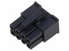 Connector: wire-wire/PCB | plug | female | PIN: 8 | Mini-Fit Jr | 600V