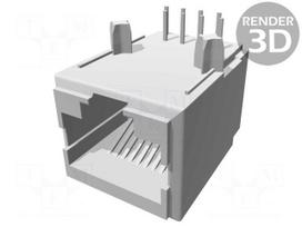 Connector: RJ45 | socket | PIN: 8 | Cat 5 | unshielded | gold-plated
