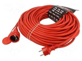 Extension lead | H05RR-F | 3G2.5mm2 | 40m | rubber | red | Sockets no: 1