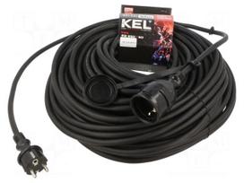 Extension lead | H05RR-F | 3G2.5mm2 | 50m | rubber | black | 16A