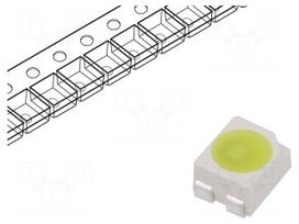 LED | white neutral | SMD | PLCC4 | Case (mm): 3528 | 2100mcd | 120° | 14mA