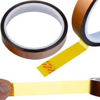 Izoliacinė juosta Rosfix Kapton 15mm – Atspari karščiui iki 240°C, Silikoniniai klijai, Storis 0,05 mm