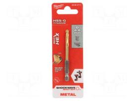 Drill bit | for metal,impact | Ø: 4.8mm | E6,3mm | 1/4" | 6.3mm