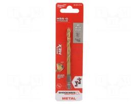 Drill bit | for metal,impact | Ø: 6mm | E6,3mm | 1/4" | 6.3mm