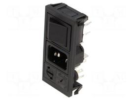 Connector: AC supply | socket | male | 10A | 250VAC | C14 (E) | IEC 60320