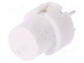 Switch: keypad | Pos: 2 | SPST-NO | 0.1A/32VDC | white | THT | Ø12x5.8mm