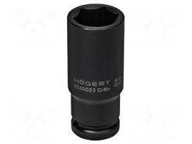 Socket: 6-angles | socket spanner,impact | HEX 23mm | 1/2" | long