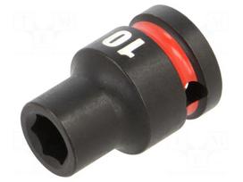 Socket: 6-angles | socket spanner,impact | HEX 10mm | 1/2" | short